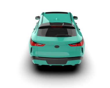 modern araba beyaz arkaplanda izole edildi