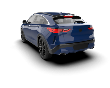 Modern lüks araba gride izole edilmiş. 3d oluşturma -