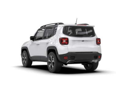 Modern araba arka planda izole edilmiş. 3D görüntüleme - illüstrasyon