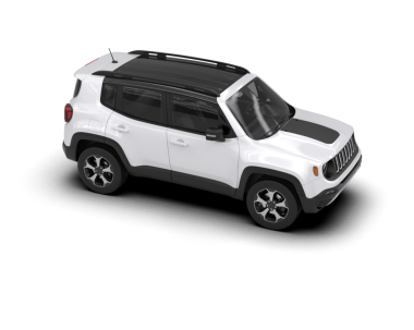 Beyaz arka planda SUV vagonu, 3 boyutlu illüstrasyon