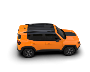 Beyaz zemin üzerinde izole edilmiş modern-jenerik SUV arabasının 3 boyutlu görüntülemesi