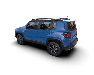 SUV aracı beyaz arka planda izole edildi. 3d illüstrasyon