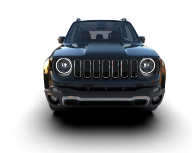 Siyah arka planda izole siyah lüks SUV araba 3 d illüstrasyon