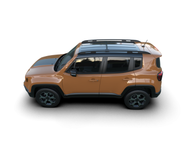 Siyah arka planda küçük bir cip. 3d oluşturma