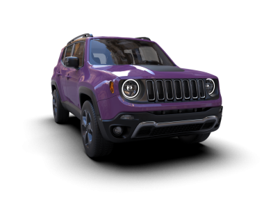 Mor SUV arabası. 3d oluşturma
