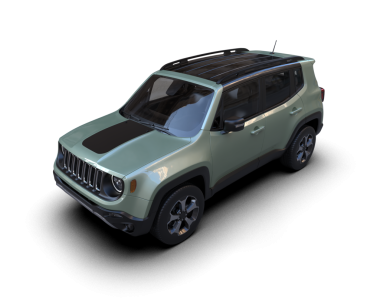 Yeşil bir ormanın arka planında modern bir araba.