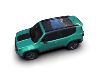 Yeşil arazi aracı beyaz arka planda izole edilmiş. 3d illüstrasyon - oluşturma