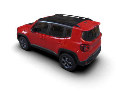 Kırmızı modern SUV arabası beyaz arka planda izole edilmiş. 3d oluşturma.