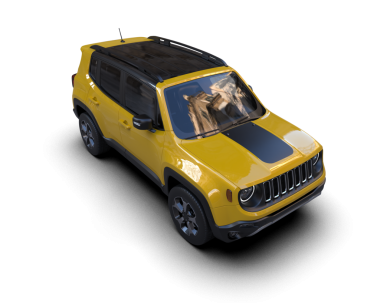 modern SUv siyah arkaplanda izole edildi.