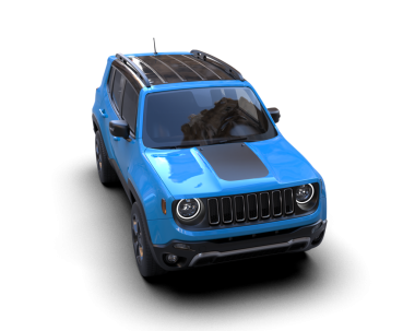 mavi SUv siyah arkaplanı 3 boyutlu görüntülemeyi izole etti