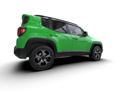 yeşil modern SUV arabası - ön manzara