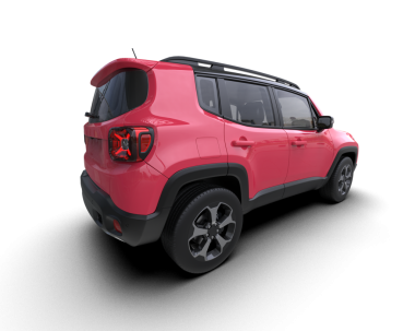 Stüdyo ortamında markasız bir SUV 'un 3 boyutlu çizimi