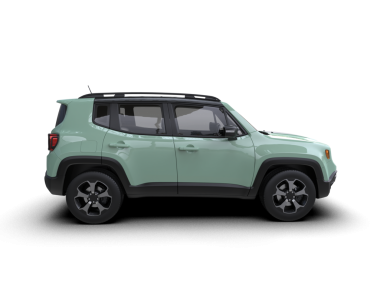 Beyaz arka planda yeşil araba, izole. 3d oluşturma