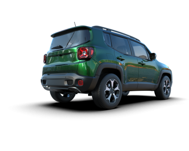 Modern araba siyah üzerine izole edilmiş. 3D görüntüleme - illüstrasyon