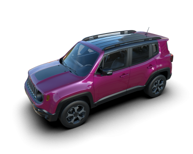 Siyah ortamda markasız bir SUV 'un 3 boyutlu görüntülenmesi siyah ortamda izole edilmiş.