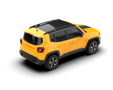 Sarı modern araba beyaz arka planda izole edilmiş. 3d illüstrasyon.