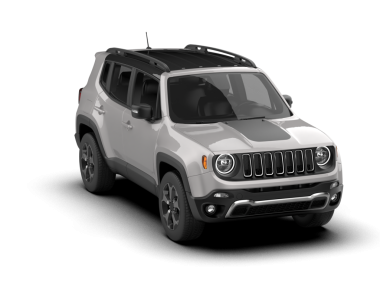 Beyaz arka koltukta izole edilmiş bir SUV 3 boyutlu görüntüleme