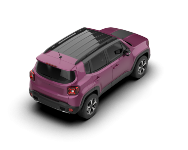 Pembe araba arka planda izole edilmiş. 3D görüntüleme - illüstrasyon