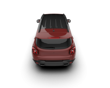 Siyah arka planda bir araba. 3d oluşturma