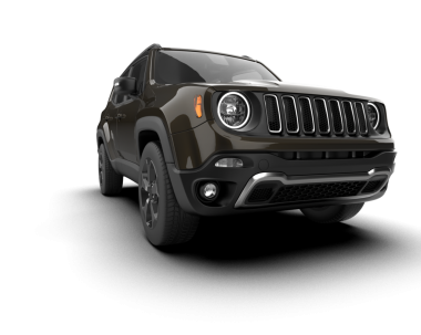 Beyaz arka planda siyah araba