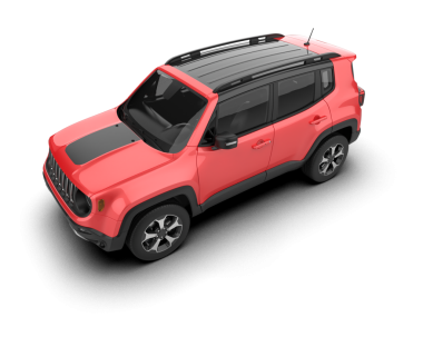 Modern pembe jipli bir SUV. 3 Boyutlu Hazırlama