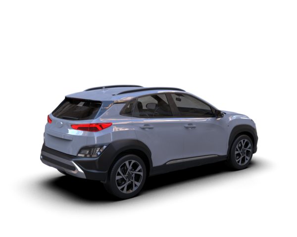 Modern SUV beyaz arka planda izole edildi. 3d oluşturma.