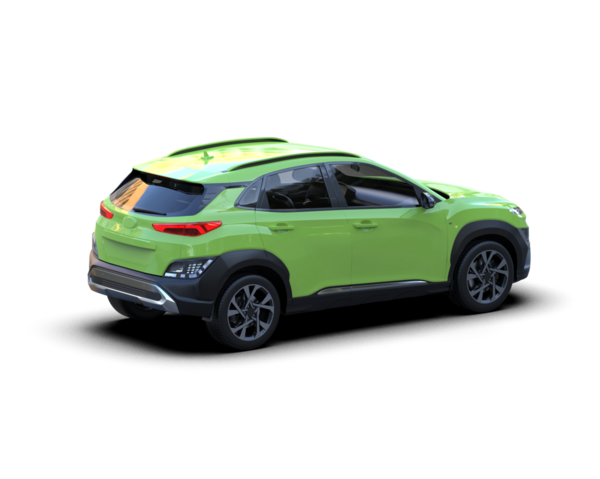 Bir markanın 3 boyutlu görüntülenmesi - daha az genel SUv beyaz arkaplanda izole edildi