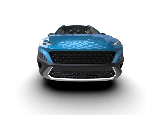 Beyaz arka planda daha az jenerik bir arabanın 3 boyutlu görüntülenmesi