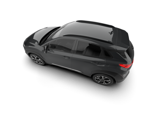 Siyah arka planda bir araba. Yüksek kalite çizim. 3d oluşturma