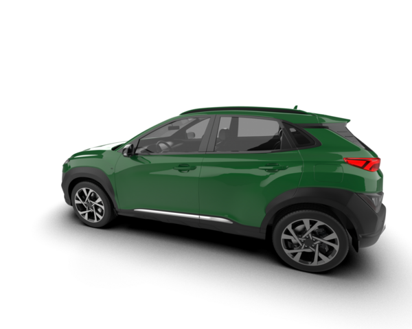 Araç yan görünümü beyaz arkaplanda izole edildi