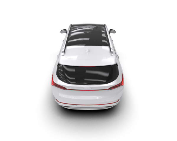 Modern araba beyaz arka planda izole edilmiş. 3d oluşturma.