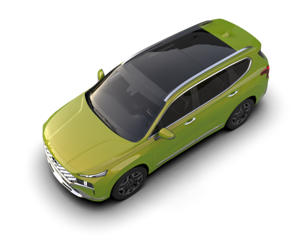 kırpma yolu ve gölge ile beyaz arkaplanda izole araba.