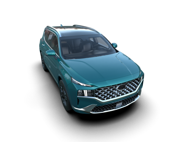 Beyaz arka planda modern bir araba. 3d oluşturma