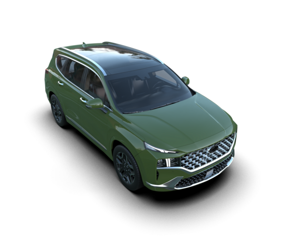 Siyah arka planda bir araba. 3d illüstrasyon