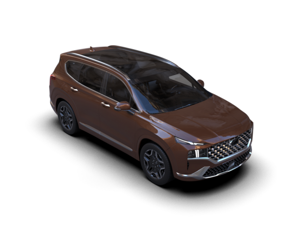 Modern araba arka planda izole edilmiş. 3D görüntüleme - illüstrasyon