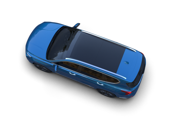 Modern araba arka planda izole edilmiş. 3d illüstrasyon