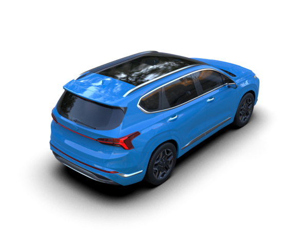 Beyaz arka planda bir araba. 3D görüntüleme - izole et