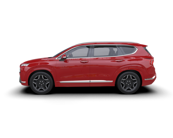 Kırmızı cip beyaz arka planda izole edildi. 3d oluşturma