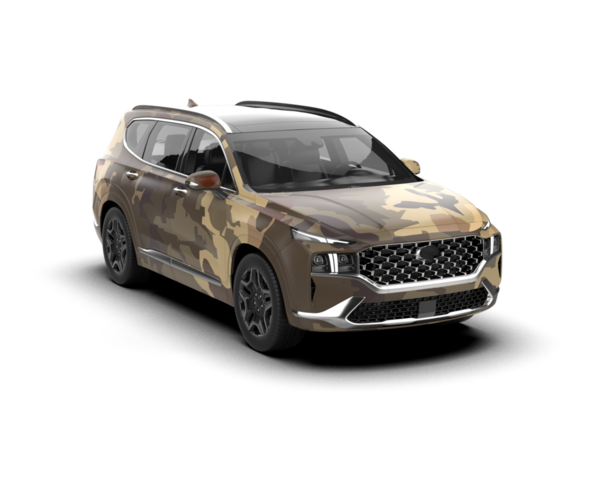 Modern SUV arabası beyaz arka planda izole edilmiş. 3d oluşturma