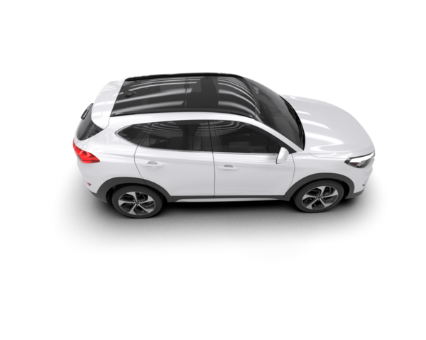 beyaz modern araba izole