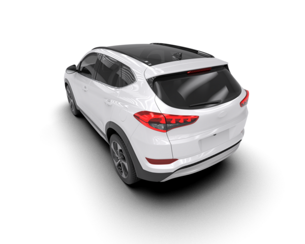 SUV 'un gerçekçi 3 boyutlu çizimi.