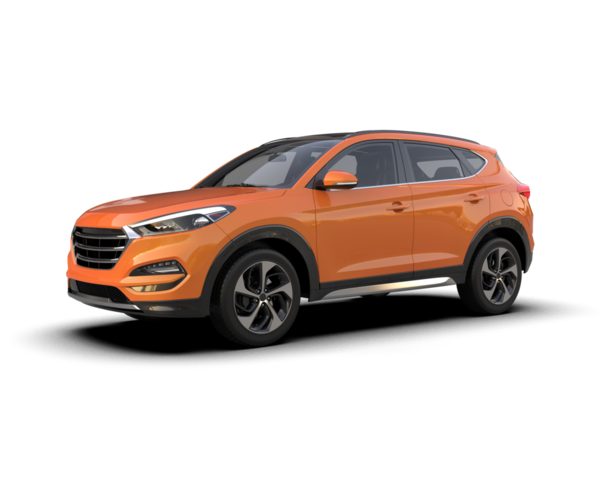 turuncu eğimli modern SUV