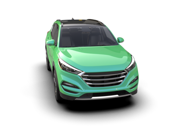 beyaz arkaplanda yeşil araba.