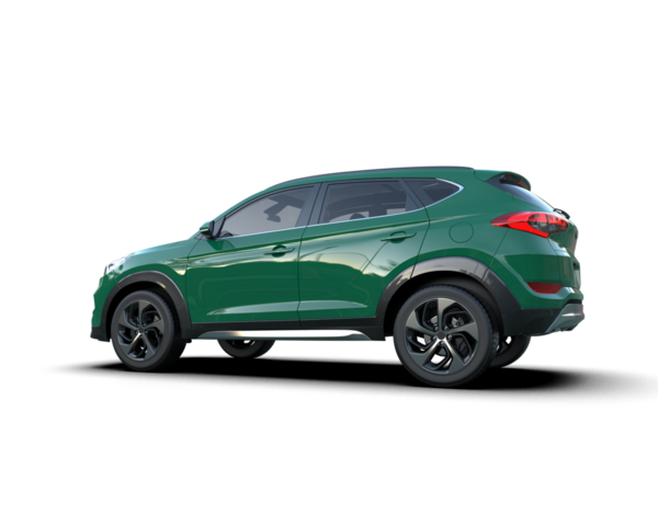 modern araba kırpma yolu ile beyaz arkaplanda izole edildi - 3 boyutlu oluşturma