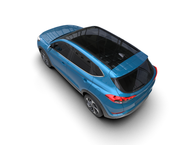 Beyaz arka planda bir araba. 3d oluşturma.