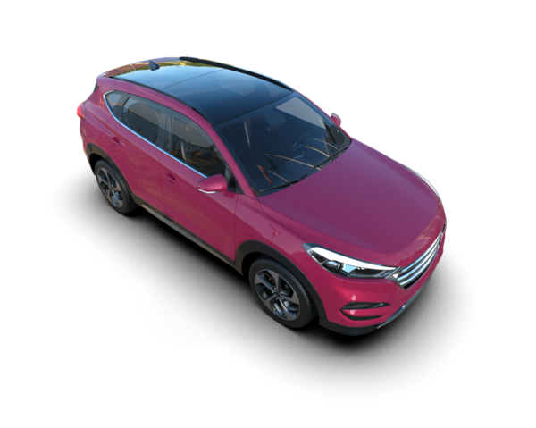 Modern araba arka planda izole edilmiş. 3d oluşturma