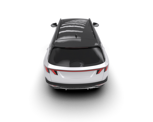 Araç yan görünümü beyaz arkaplanda izole edildi.