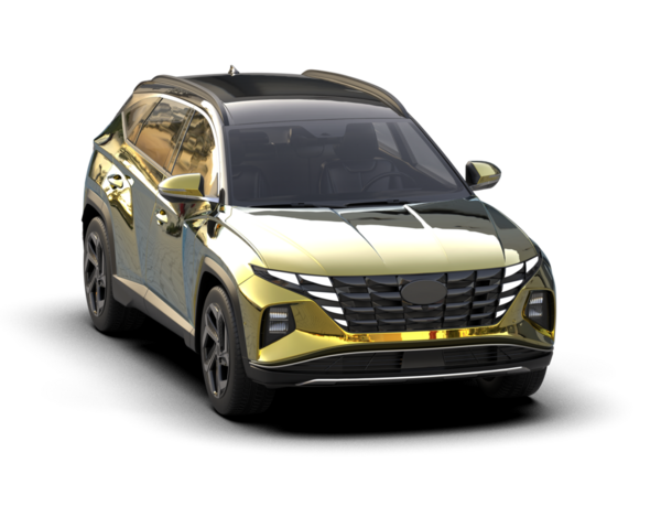 Beyaz arka planda izole edilmiş lüks bir araba.