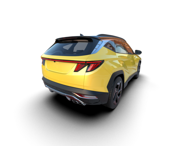 Modern araba arka planda izole edilmiş. 3D görüntüleme - illüstrasyon