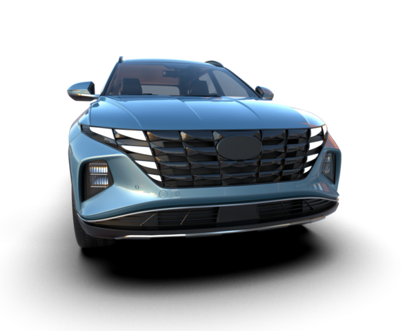 Modern araba arka planda izole edilmiş. 3d oluşturma.